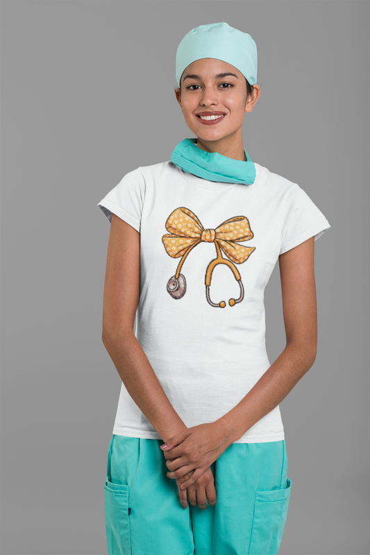 Bow & Stethoscope Tee